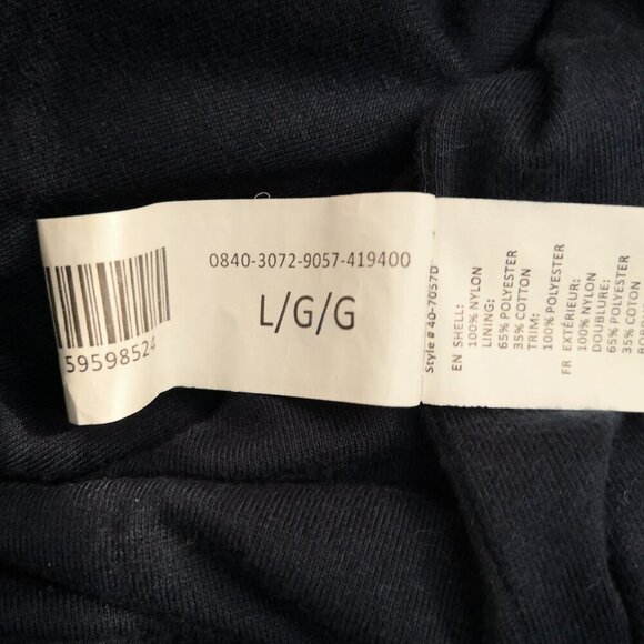 Urban Man Men's Size Large Navy Tab Collar Full Zip Lined Windbreaker - Picture 7 of 10